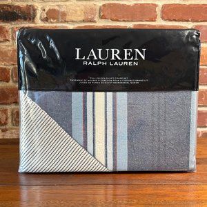 Ralph Lauren 3-Piece FULL QUEEN Duvet Cover Set GAVIN Stripe
